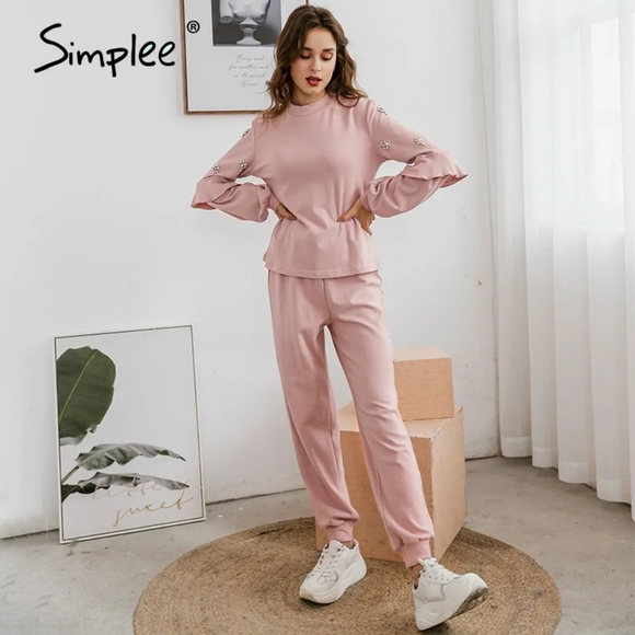 2pc Pink Lounge Set - Picture 2 of 6